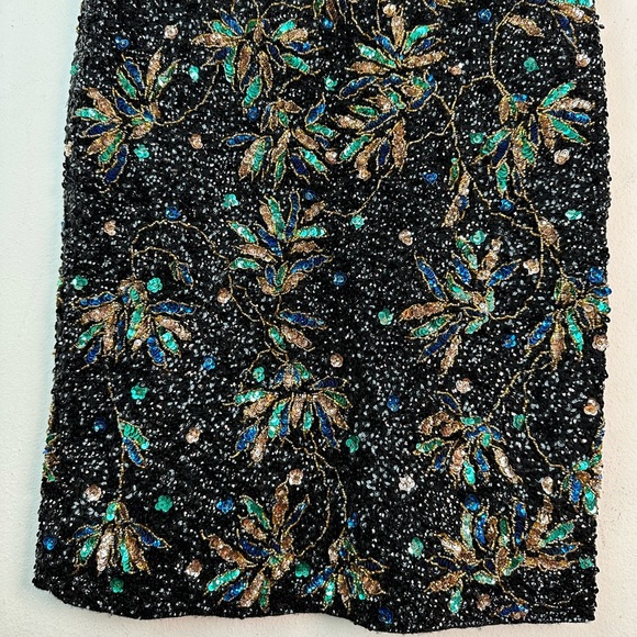 Vintage 50’s 60’sGene Shelly's Womens Sequin Dress 100% Wool Floral Pattern - Picture 4 of 10